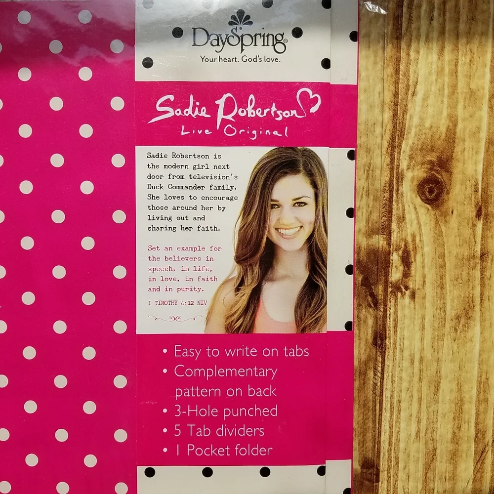 Dayspring Sadie Robertson Huff Pink Notebook Tab Dividers Set Live Original LO